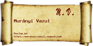 Murányi Vazul névjegykártya